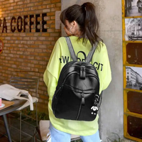 Sac à dos tendance grande capacité en cuir PU pour femme, style universitaire, idéal pour les voyages et les étudiants
