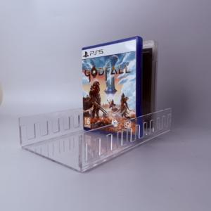 حامل تخزين حديث لألعاب الفيديو من الأكريليك الشفاف PS5 منظم أقراص عرض وحامل - Product Image 3