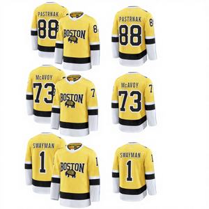 Venta al por Mayor de la Serie Boston Arena Showcase 2026 para Hombre # 1 Jeremy Swayman # 88 David Pastrnak Bordado Completo en Poliéster/Algodón - Product Image 2