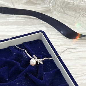 Collar de Alta Gama Estilo Hepburn para Mujer, Shijia, Lujo Ligero, Plata Pura Natural con Incrustaciones de Circonio y Perla, Modelo Wenchi de China - Product Image 2