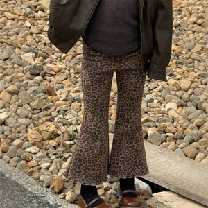 <span class=keywords><strong>Pantaloni</strong></span> Invernali Chengle25 <span class=keywords><strong>per</strong></span> Bambine, Stile Coreano, Spessi, con Stampa Leopardata, in Misto Cotone, <span class=keywords><strong>Eleganti</strong></span> a Vita Alta e Gamba Larga - Product Image 3