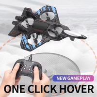 Avion RC pour enfants débutants - Télécommande 4 canaux, retournements à 360°, lumières LED, vol stationnaire automatique, intérieur/extérieur