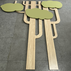 Adesivi Murali Moderni a Tema Foresta Chiquitos, Decorazioni in Legno per Casa, Ufficio, Asilo, Montessori, <span class=keywords><strong>Scuola</strong></span> Materna, Aula, Mensa - Product Image 4