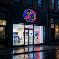 Enseignes LED personnalisées avec logo d'entreprise, en acier inoxydable, pour publicité extérieure, enseignes LED pour bâtiments commerciaux, cafés, restaurants, magasins