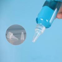 Bouteilles en plastique transparentes à presser avec embout pointu, contenants vides pour la distribution de peinture liquide et de pigments