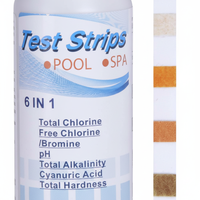 Testeur de qualité de l'eau 6 en 1 pour piscine et spa, papier de test pour l'entretien des piscines et spas