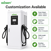 Nouveau chargeur rapide DC 180kW-480kW CCS2 double pistolet IP55 sur pied EVSE OCPP pour flotte de bus GBT