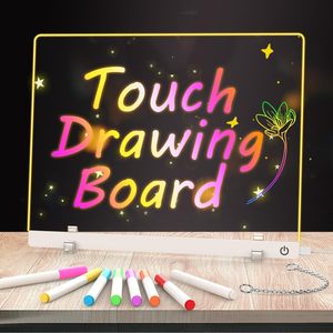 Pizarra de Dibujo Acrílica LED Recargable con Logotipo Personalizado, 7 Colores, Luminosa, para Escribir y Trazar, 16 Pulgadas, para Niños, Manualidades, Pintura en Cartón - Product Image 1