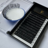 Cils en cachemire doux noir mat 0.03 0.05 0.07mm Volume russe cils 0.10 0.15 0.18 0.20 Extensions de cils individuels classiques