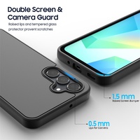 Vente en gros d'usine pour Samsung Galaxy A16 Noir, coque de téléphone portable antichoc en TPU et PC combinés