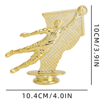 Superventas, trofeos de fútbol de premio personalizados, estatua de figura dorada de portero para partido de Fútbol GZ153