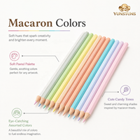 Ensemble de crayons de couleur Macaron, 12 tons pastel doux, à base d'huile, effaçables, à mine lisse en bois, dans un pot en plastique transparent, pour l'art des enfants