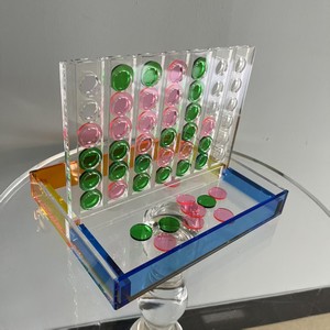 Juego de Mesa de Lujo de Acrílico 4 en Raya Gigante, Juego de Conexión Familiar Divertido, Juguete de Estrategia de Cristal <span class=keywords><strong>para</strong></span> Interiores - Product Image 5