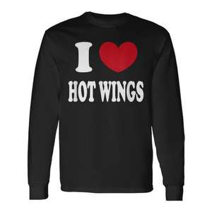 Camiseta de manga larga I Love Hot Wings - Product Image 1