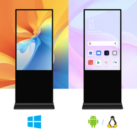 Pantalla LCD de Señalización Digital de 49 Pulgadas, Vertical, con Soporte, Reproductor Multimedia, Tipo Tótem, para Interiores, para Supermercados