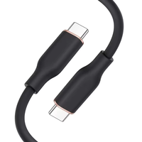 Cable USB Tipo C a Tipo C, Carga Rápida 3A, Revestimiento de TPE, Conductor de Cobre Puro Blindado, para Sincronización de Datos de Teléfonos Móviles