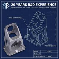 Pièces structurelles de précision CNC personnalisées, support de dispositif médical, base de prototype, service d'usinage OEM, certifié ISO9001