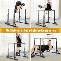 IUNNDS Estación de Ejercicio Multifuncional Personalizada Unisex con Barra Paralela y Soporte para Flexiones Ajustable en Altura, Capacidad de 150 kg