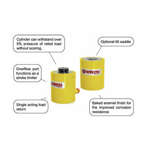 O cilindro hidráulico ativo do costume 200Ton 250mm do cilindro hidráulico da tonelagem do único CLS20010A-Series utiliza ferramentas WREN - Product Image 3
