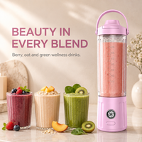 Mixeur Portable USB Rechargeable 550ml Sans BPA Anti-fuite 6 Lames pour Smoothies avec Option OEM en Gros pour Salons de Santé et de Beauté