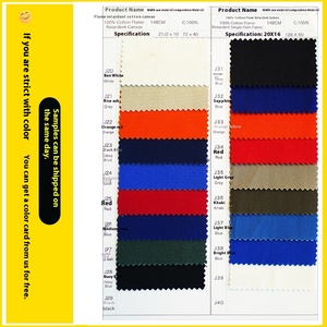 Magazzino di fabbrica 100% cotone ritardante di fiamma abbigliamento per saldatura antistatico ignifugo utensili filato carta tessuto completo <span class=keywords><strong>gamma</strong></span> di colori - Product Image 1