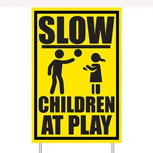 Custom authorized manufacturer reflective aluminum traffic road safety warning Children at play sign