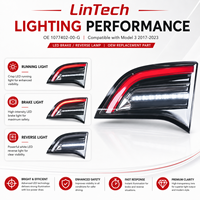 LinTech 1077402-00-G Feu arrière intérieur droit à LED, remplacement OE pour Tesla Model 3 2017-2023