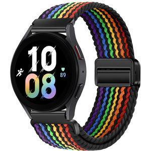 <span class=keywords><strong>Correa</strong></span> de reloj de tela de nailon tejida con cierre magnético Popular para correas de reloj inteligente Samsung Huawei <span class=keywords><strong>Garmin</strong></span> - Product Image 1