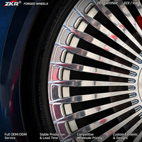Jantes en alliage d'aluminium forgé monobloc ZKR, finition brillante, multi-branches, 20-22 pouces, 5x112 pour Mercedes Classe S Maybach Cabriolet