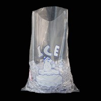 Sacs à glace en plastique LDPE jetables à grande capacité avec logo personnalisé imprimé, 8/10/20 LB, sacs à glaçons avec cordon de serrage