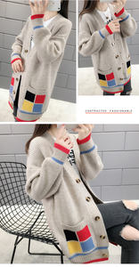 Cashmere top Cardigan <span class=keywords><strong>donna</strong></span> moda <span class=keywords><strong>estetica</strong></span> Designer di lusso coreano Vintage inverno tendenza maglioni Cardigan per le donne nuovo - Product Image 4