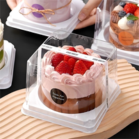 Vente en gros de boîtes à gâteaux miniatures de 2 pouces et 4 pouces, boîtes à gâteaux en blister, petites boîtes à gâteaux, contenants pour desserts, boîtes d'emballage personnalisées pour gâteaux avec fourchette