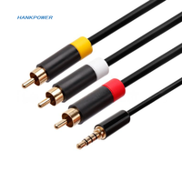 Kabel Audio Video AV 1.8m untuk Konsol Xbox 360E Stereo Lead 3.5mm Kabel RCA Berlapis Emas untuk XBOX 360 E