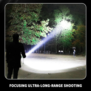 Mạnh mẽ <span class=keywords><strong>3800</strong></span> lumens cơ thể kim loại dẫn đèn pin không thấm nước Loại-C có thể sạc lại Cắm Trại Ngoài Trời LED <span class=keywords><strong>Torch</strong></span> - Product Image 5