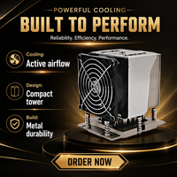 Refroidisseur de processeur actif 4U KYL6096-4UA pour serveur AMD EPYC 7000 LGA6096 400W TDP avec ventilateur Nidec 92mm 4700RPM