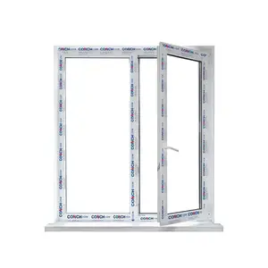 Avrupa tasarım UPVC pencereler çift cam salıncak PVC kanatlı pencere