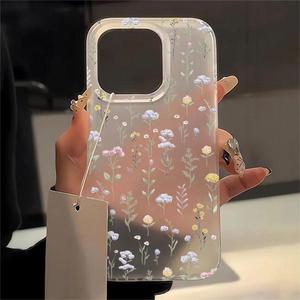 เคสโทรศัพท์สำหรับ iPhone 17 Pro Max, แบบด้านโปร่งแสง, ลายดอกไม้สดใส, รูระบายอากาศขนาดใหญ่, กันกระแทก - Product Image 1