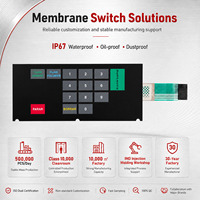 Teclado de silicona personalizado con interruptor, circuito flexible plateado, almohadilla conductora para dispensador de combustible, membrana protectora de pantalla frontal