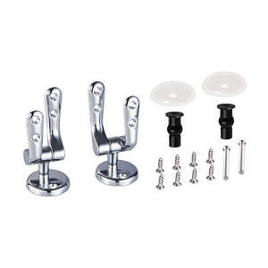 Bisagras cromadas modelo de expansión para asientos de madera, 13 cm de largo, 12 cm de ancho, 4 cm de altura, herrajes para asientos de inodoro - Product Image 1