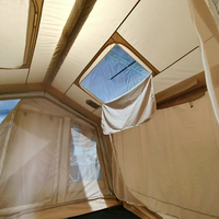 Grande tente gonflable à deux pièces, vente en gros d'usine, tente de camping familiale commerciale extérieure résistante au vent, chapiteau gonflable