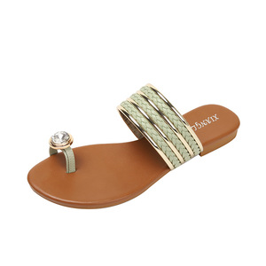 Sandales plates décontractées <span class=keywords><strong>pour</strong></span> femmes, respirantes, antidérapantes, à bout ouvert, <span class=keywords><strong>pour</strong></span> l'été et le printemps, chaussures de plage d'extérieur - Product Image 1