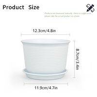 Pot Bunga PP Ramah Lingkungan Ukuran Besar Tinggi dengan Lubang Drainase Desain Minimalis Tahan Lama Kapasitas 0.68L untuk Penggunaan di Rumah & Taman