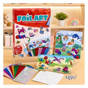 Vehicle Adventure DIY Foil Art <b>Kit</b> Reflective Car <b>Train</b> Airplane Cards Hands on Activity Travel Toy for Children - Product Image 5