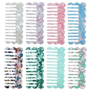 Unique Design Luxury Recycled fashion design Pocket anti static detangle acrylic multi style Acetate Tooth Men's hair comb