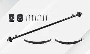 Nouvel axe d'entraînement de remorque de 2000 lb avec ressorts à lames, support et boulon en U, motif de boulons 4x4 - Product Image 4