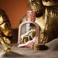 Vente en gros fabricant : Flacons de parfum Attar fantaisie en verre laqué transparent, plats, 30ml, 50ml, 100ml, en vrac, avec emballage.