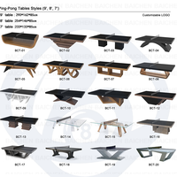 Table de tennis de table professionnelle en bois massif importé, durable, OEM ODM, logo personnalisé, taille sur mesure pour la maison, le bureau, le club, les sports et loisirs en intérieur
