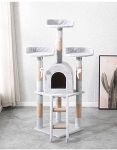Árbol Rascador para Gatos de Lujo, Premium, Jumbo, en Forma de Castillo Gris, con Cama de Peluche y Juguetes, para Gatos Grandes y Gatitos - Product Image 2