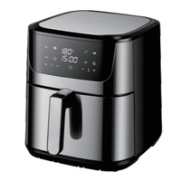 Mini-friteuse électrique moderne 5L carrée avec affichage numérique intelligent, fonction de cuisson en acier inoxydable, pour utilisation en extérieur et en voiture