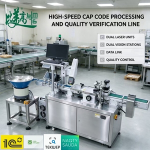 Máquina de Marcado Láser Dual para Procesamiento de Tapas de Aluminio y Goma, con Alta Precisión para Codificación y Gestión Anti-Desviación de Canales - Product Image 1